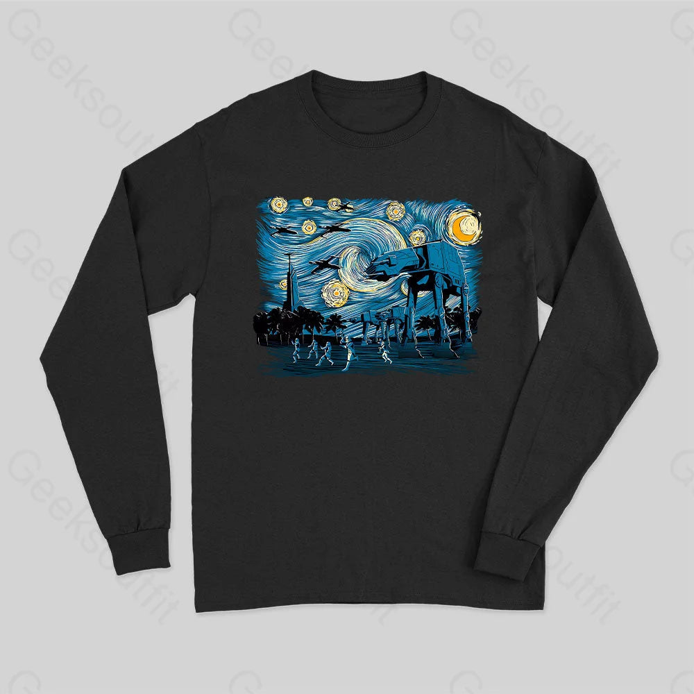 Organic Cotton Women T Shirt for Eco - Conscious WearersStarry Scarif Long Sleeve T-Shirt Organic Cotton Women T Shirt for Eco - Conscious WearersStarry Scarif Long Sleeve T-Shirt