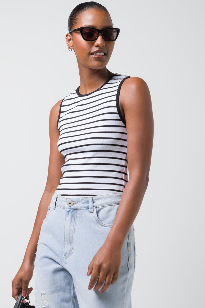 Puff Sleeve Women T Shirt for a Fashion - Forward LookStripe Rib Cotton Spandex Vest White Puff Sleeve Women T Shirt for a Fashion - Forward LookStripe Rib Cotton Spandex Vest White