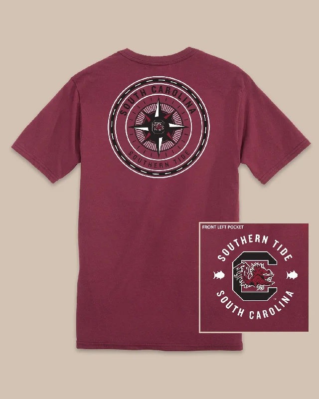 Ringer T Shirt Women with Retro - Inspired StripesUSC Gamecocks Gameday Collegiate Compass T-Shirt Ringer T Shirt Women with Retro - Inspired StripesUSC Gamecocks Gameday Collegiate Compass T-Shirt