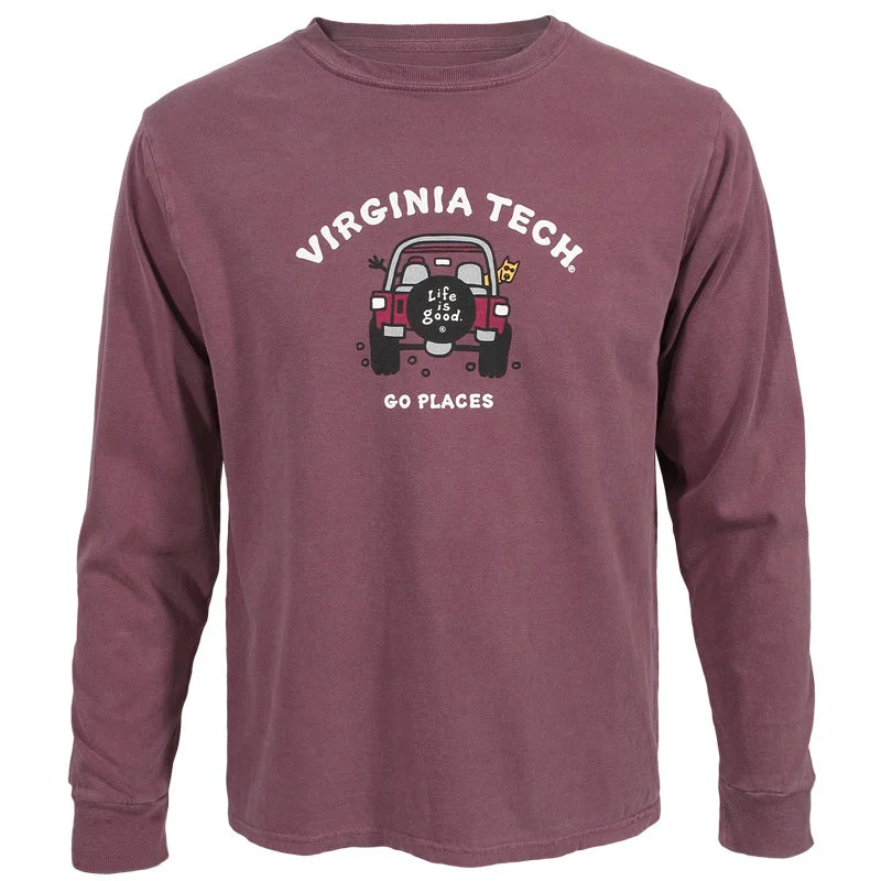 Moisture - Wicking Women T Shirt for Active LifestylesVirginia Tech Life is Good Long-Sleeved T-Shirt Moisture - Wicking Women T Shirt for Active LifestylesVirginia Tech Life is Good Long-Sleeved T-Shirt
