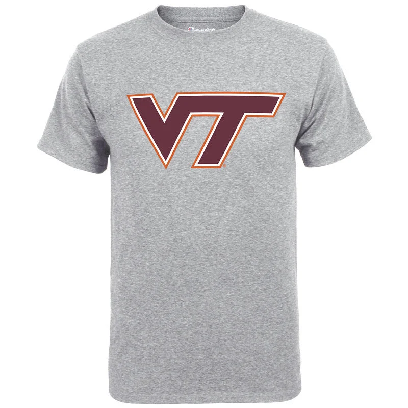 Striped Women T Shirt in a Classic PatternVirginia Tech Logo T-Shirt: Oxford Gray by Champion Striped Women T Shirt in a Classic PatternVirginia Tech Logo T-Shirt: Oxford Gray by Champion