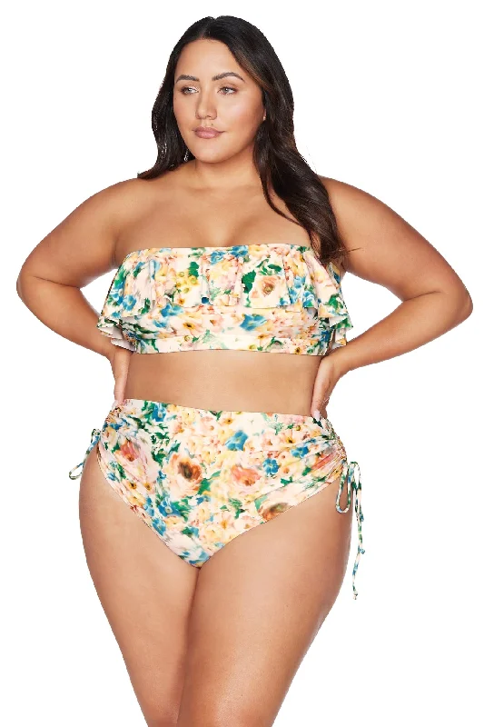 Ruched bikini with fabric gathers for a slimming effectOdette Vermeer Bikini Top