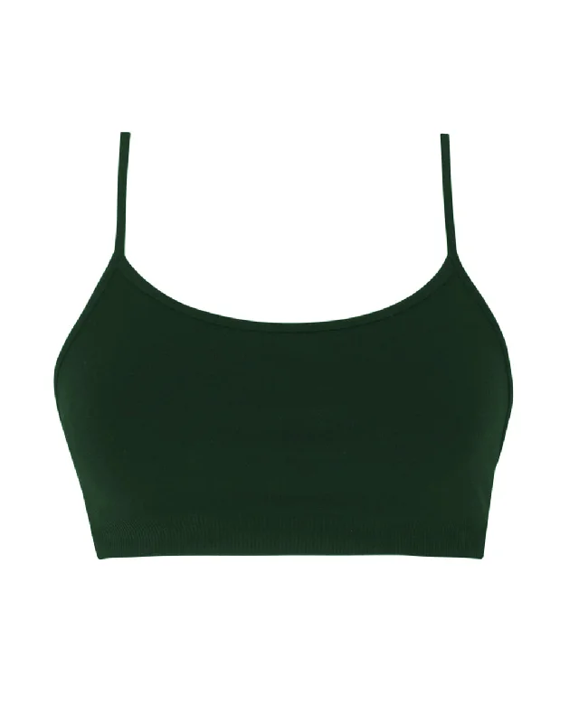 Monokini - style bikini with a unique one - piece - meets - bikini designSINCERE Bra Top | Dark Green